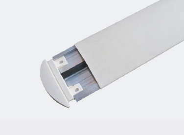 A white led tube on a PVC Wall guards.