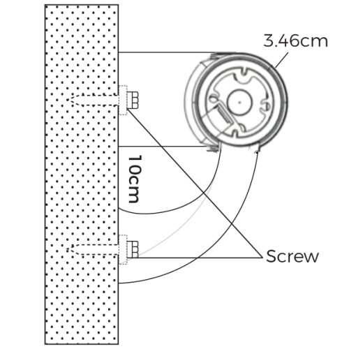 A diagram of a screw focused on PVC hand rails.